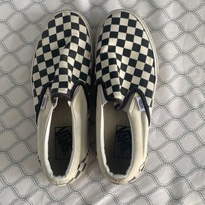 Platform black/white checker vans
